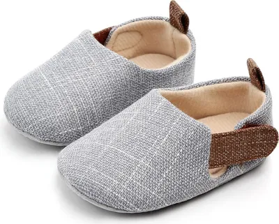 Produktbild von Baby-Prewalker-Baumwoll-weiche Sohlen verhindern ein Verrutschen, atmungsaktive Lauf-Lernschuhe für Frühling und Sommer, Grau, 12 cm, 29,2 g, 1,03 Unzen