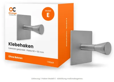 Produktbild von Edelstahl Kleiderhaken Wand Haken Wandgarderobe Garderobenhaken selbstklebend E
