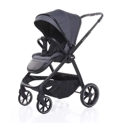 Produktbild von 4Baby | Kinderwagen - Kombikinderwagen 2in1 - Grau - Verstellbare Rückenlehne - bis zu 22 kg - mit Babywanne - wendbarer Sitz - Geländereifen - Foster