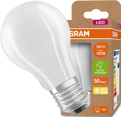 Obrázok produktu pre LEDVANCE 4099854009556, 7,2 W, 100 W, E27, 1521 lm, 50000 h, Teplá biela