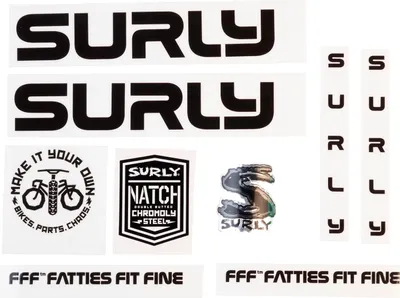 Obrázok produktu pre Surly Intergalactic Sada nálepiek Make It Your Own, čierna