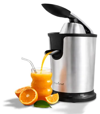 Elektrische Zitruspresse aus Edelstahl, 160 W, 1 Tasse Fassungsvermögen