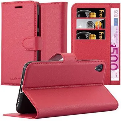 Produktbild von Cadorabo Hülle für Asus ZenFone LIVE / 3 GO Schutz Hülle in Rot Handyhülle Etui Case Cover Magnetverschluss