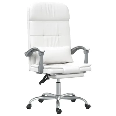 Obrázek produktu pro vidaXL Kancelářské křeslo s masážní funkcí Bílá Imitace kůže