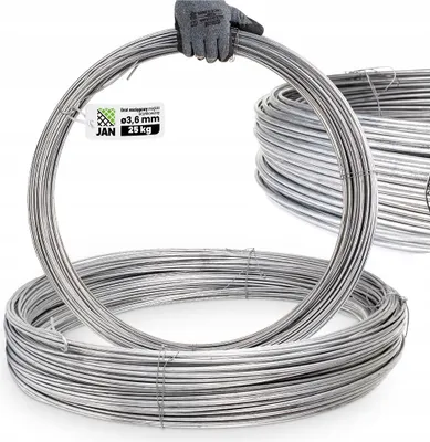 Produktbild von Verzinkter Zugdraht - 3,6 Mm - 310 Mb - 25 Kg - Weicher Draht