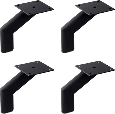 Produktbild von 4 x Möbelfuß ANGO 147 x 85 x 120 mm schwarz pulverbeschichtet Schrankfuß Bettfuß SO-TECH