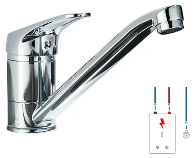 Produktbild von Niederdruck Küchenarmatur mit Einhebelmischer und 360° drehbarem Wasserhahn, Chrom