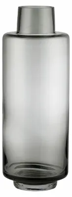 Glasvase Hedria H30 cm, Grau, für Blumen