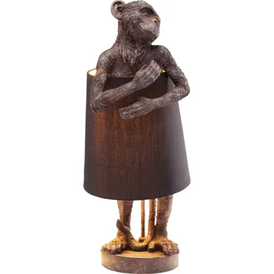 Produktbild von Tischleuchte Affe in braun & schwarz - ca. 56 cm