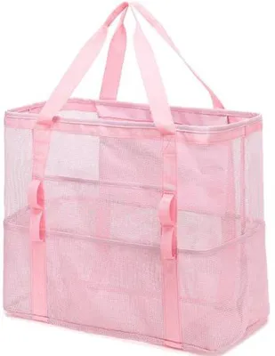 Produktbild von Rosa Strandtasche mit Reißverschluss für Familie und Urlaub
