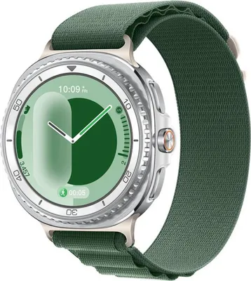 Image de Nylon bracelet pour Samsung Galaxy Watch 8 / 8 Classic Alpine Loop Design vert