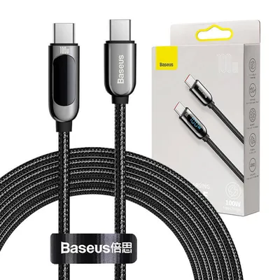 Produktbild von Baseus Display Kabel, USB Type-C - USB Type-C, 100W, schwarz, 2m