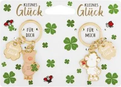 Produktbild von Sheepworld Schlüsselanhänger Set mit Glücksmotiv, als Geschenk geeignet