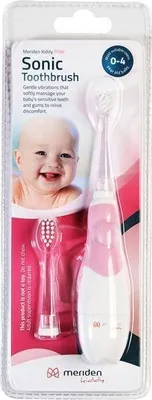 Immagine prodotto di MERIDEN KIDDY spazzolino sonico per bambini 1-4 anni pinguino spazzolino elettrico rosa + 2 spazzole di ricambio