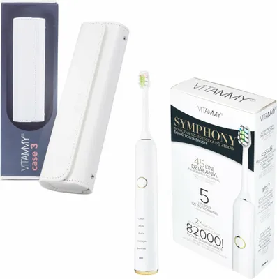 Produktbild von VITAMMY SYMPHONY Schallzahnbürste mit elegantem Etui, weiß + weißes Etui