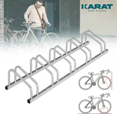 Produktbild von Fahrradständer Linus Mehrfachständer in verschiedenen Größen Silber 5 Fahrräder