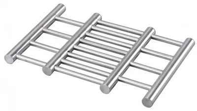 Ausziehbarer Edelstahl-Untersetzer, 22–38 cm, silber