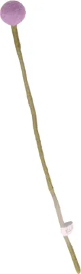 Produktbild von Filzblume Kugel aus Wolle helllila 31 cm lang, 2 cm Durchmesser für Bastelarbeiten