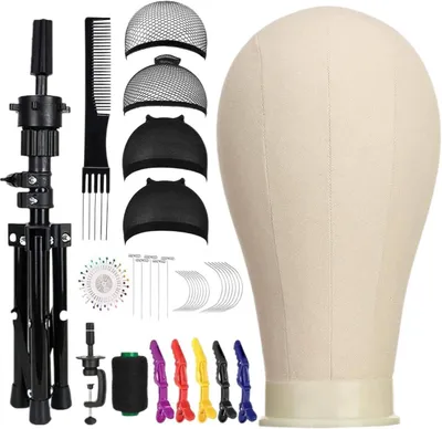 Immagine prodotto di Elzusha - Manichino per parrucche, altezza 58 cm - Include supporto e accessori