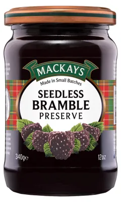 Produktbild von MACKAYS Seedless Bramble Preserve – Brombeer-Konfitüre ohne Kerne, 340g