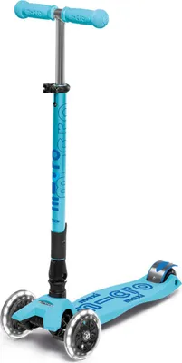 Produktbild von Micro Step Maxi Deluxe faltbar LED blau - Kinderroller mit Licht