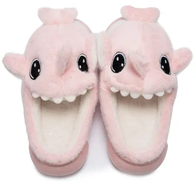 Produktbild von Damen Hausschuhe Haifisch Pantoffeln Isoliert Slippers in Rosa Citullo Gr.38/39