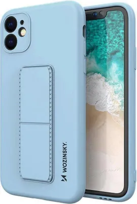 Zdjęcie produktu dla Wozinsky Kickstand Case Silikonowe Etui Z Podstawką Etui Samsung Galaxy A22 5G Jasnoniebieskie