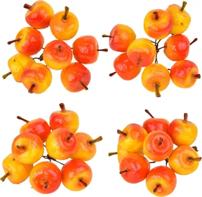 Produktbild von Dekorative Äpfel, gelb-rot, 8 Stück, Set mit 4 Stück