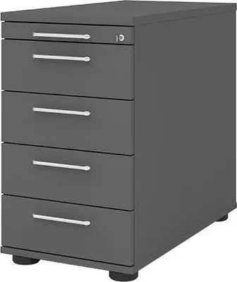 Produktbild von HAMMERBACHER Solid SC50 Standcontainer grafit 5 Auszüge 42,8 x 80,0 x 72,0 - 76,0 cm