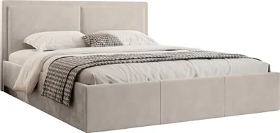 Produktbild von FEDVE Polsterbett Doppelbett Osterne II Schlafzimmer Bett Bettkasten 120x200 cm Hellbeige (Riviera 21)