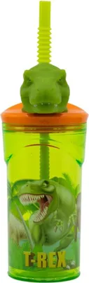 Produktbild von Dinosaur Trinkbecher – 3D Kinderbecher & Strohhalmbecher 360?ml
