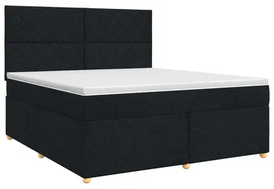 Immagine prodotto di Letto a molle con materasso nero 160 x 200 cm in tessuto