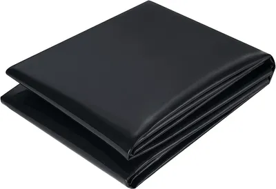 Produktbild von PVC Teichfolie 2M X 2M, Schwarz HDPE Teichfolien Schwerlast, Flexibel Gartenteiche Dichtungsfolie Teichmembran für Fischteiche, Brunnen, Wassergarten und Wasserfall