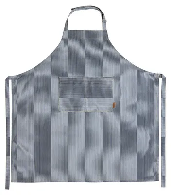 Immagine prodotto di OYOY Grembiule in denim a righe blu L301180, grembiule da cucina in 100% cotone, 98x96 cm, grembiule da cucina scandinavo a righe