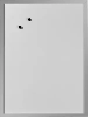 Produktbild von Herlitz Whiteboard und Magnettafel 60x80cm mit Holzrahmen silber