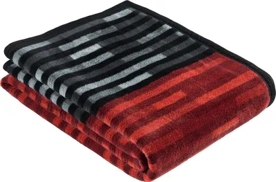 A folded blanket on a white background.