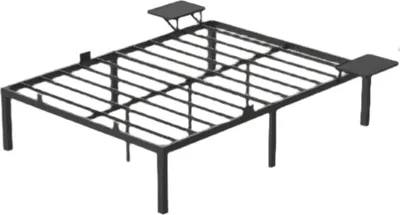 Zdjęcie produktu dla Stelaż łóżka metalowy, czarny, 190 x 140 cm – stabilny
