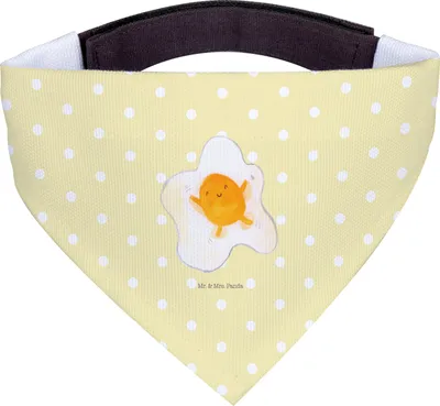 Produktbild von Mr. & Mrs. Panda Halstuch Hund Spiegelei Ei - Gelb Pastell - Geschenk, Lustige Sprüche, Tuch, Hundehalstuch, Schön, Glücklich, Tag, Hunde, Für, Liebe