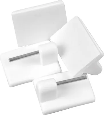 Produktbild von Selbstklebende Haken Selbstklebehaken für Vitragestangen (Weiß) 4 Stück