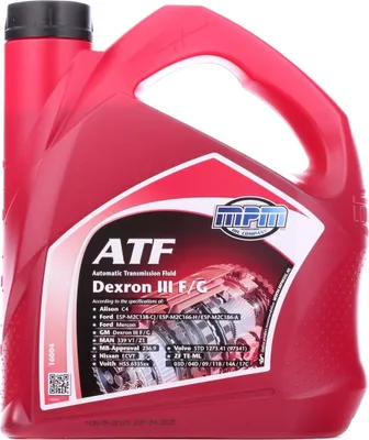 Produktbild von MPM ATF Dextron III F/G ATF III Automatikgetriebeöl Vollsynthetiköl Rot 4L 16004 für BMW 3 Touring (E91) 3 Limousine (E90) 5 Touring (F11) 3 Limousine