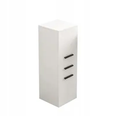 Produktbild von Büroregal mit Schublade, 2 Einlegeböden, weißer Schrank, Bücher, Ordner, Loft-Stil, 85 cm