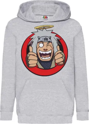 Produktbild von Kinder Kapuzenpullover Naruto Jiraya 02, 7-8 Jahr - 128 / Grau
