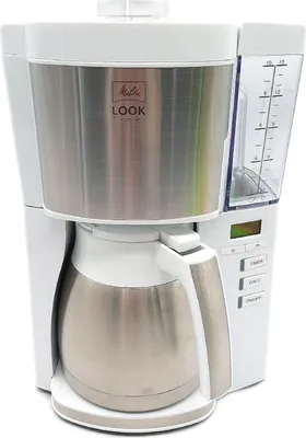 Produktbild von Melitta 1025-17, Filterkaffeemaschine, 1,25 l, 1080 W, Silber, Weiß
