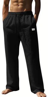 Produktbild von Currero Leinenhose Herren Schwarz XL