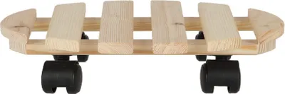 Produktbild von Esschert Design Pflanzenroller outdoor L, Blumenkübeluntersetzer, Polyamid, Polypropylen, Holz, Holz, Rund, Garten, Terrasse, 80 mm