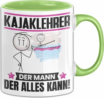 Produktbild von Kajaklehrer Tasse Geschenk für Kajaklehrer Der Mann Der Alles Kann Geschenkidee zum Geburtstag (Grün)