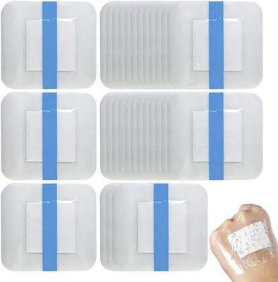 Zdjęcie produktu dla Wodoodporne opatrunki, 30 sztuk, 6 x 7 cm, przezroczyste, do ochrony ran