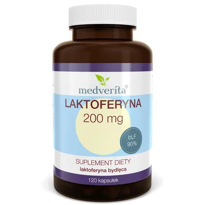Produktbild von MEDVERITA Lactoferrin 200mg 120 Kapseln