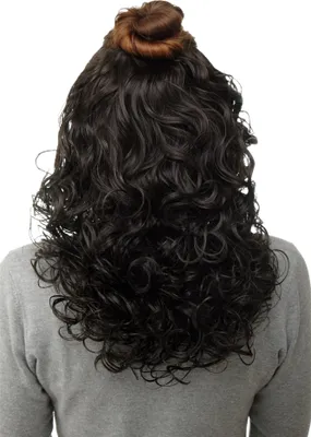 Produktbild von WIG ME UP Haarteil Halbperücke Dunkelbraun Locken H9312-4