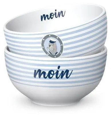 Zdjęcie produktu dla Miska na płatki śniadaniowe MOIN z uszczelką D. 13cm 400ml Morski prezent dla Ciebie ;-)